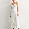 Women 25 UNION | One-Shoulder Top Suit With A-Line Midi Skirt Ariel Milk