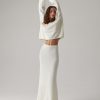 Women 25 UNION | Cynthia Fluffy Yarn Oversized Jumper And Maxi Skirt Set Milk