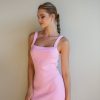 Women 25 UNION | Dress Mini Textured Pink