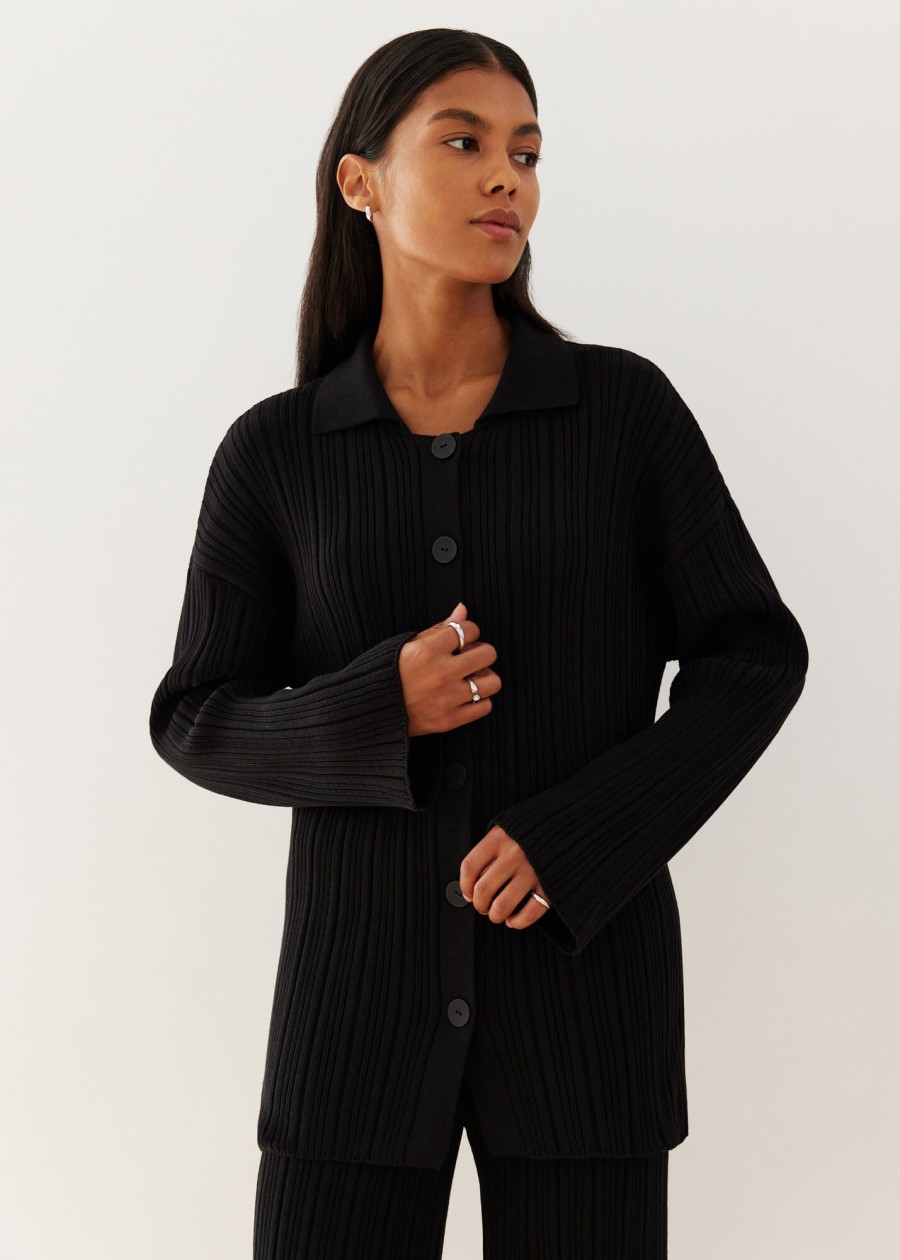 Women 25 UNION | Jumper With Collar With Buttons Adaline Black