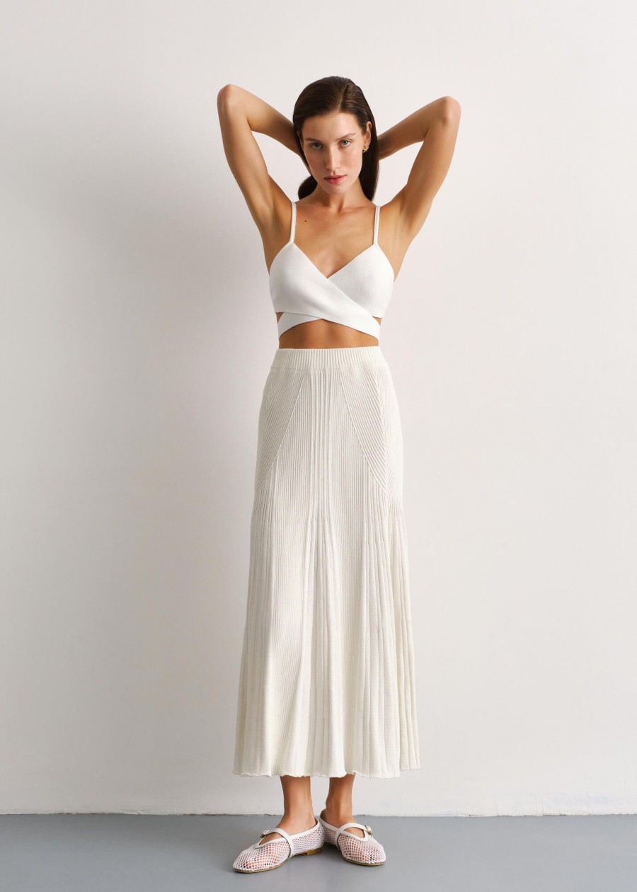 Women 25 UNION | Ariel A-Line Midi Skirt Milk