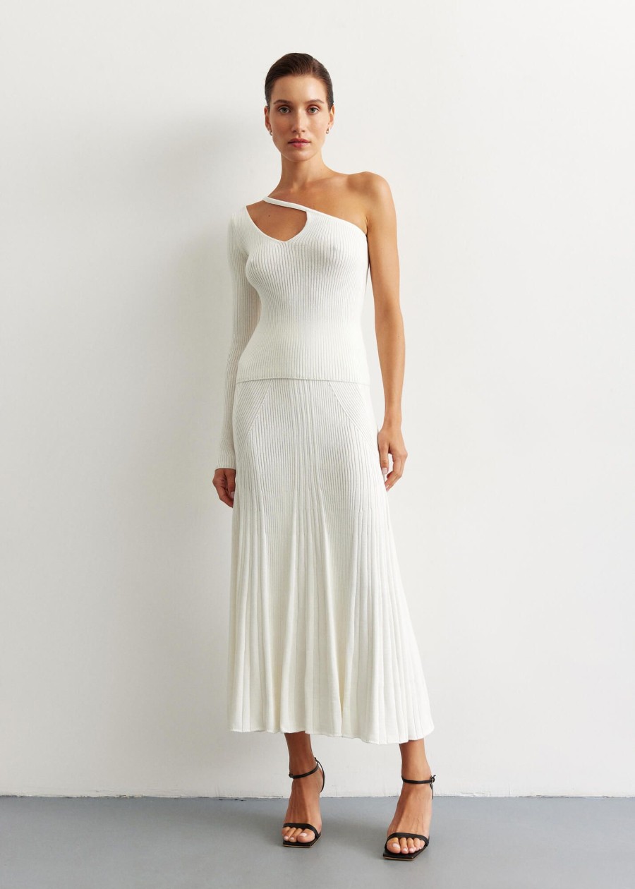 Women 25 UNION | Ariel A-Line Midi Skirt Milk