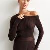 Women 25 UNION | Top With An Asymmetric Neckline Chocolate