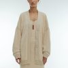 Women 25 UNION | Oversized Cardigan Made Of Fluffy Yarn With Knitted Inserts Hanni Cream