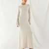 Women 25 UNION | Maxi Dress With Accent Cuffs Athena Light Beige