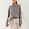 Women 25 UNION | High Neck Sweater With A Zipper Odion Grey