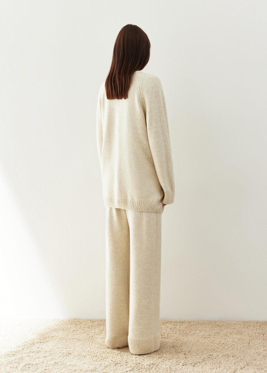 Women 25 UNION | Elongated Straight Cut Cardigan Nidea Light Beige