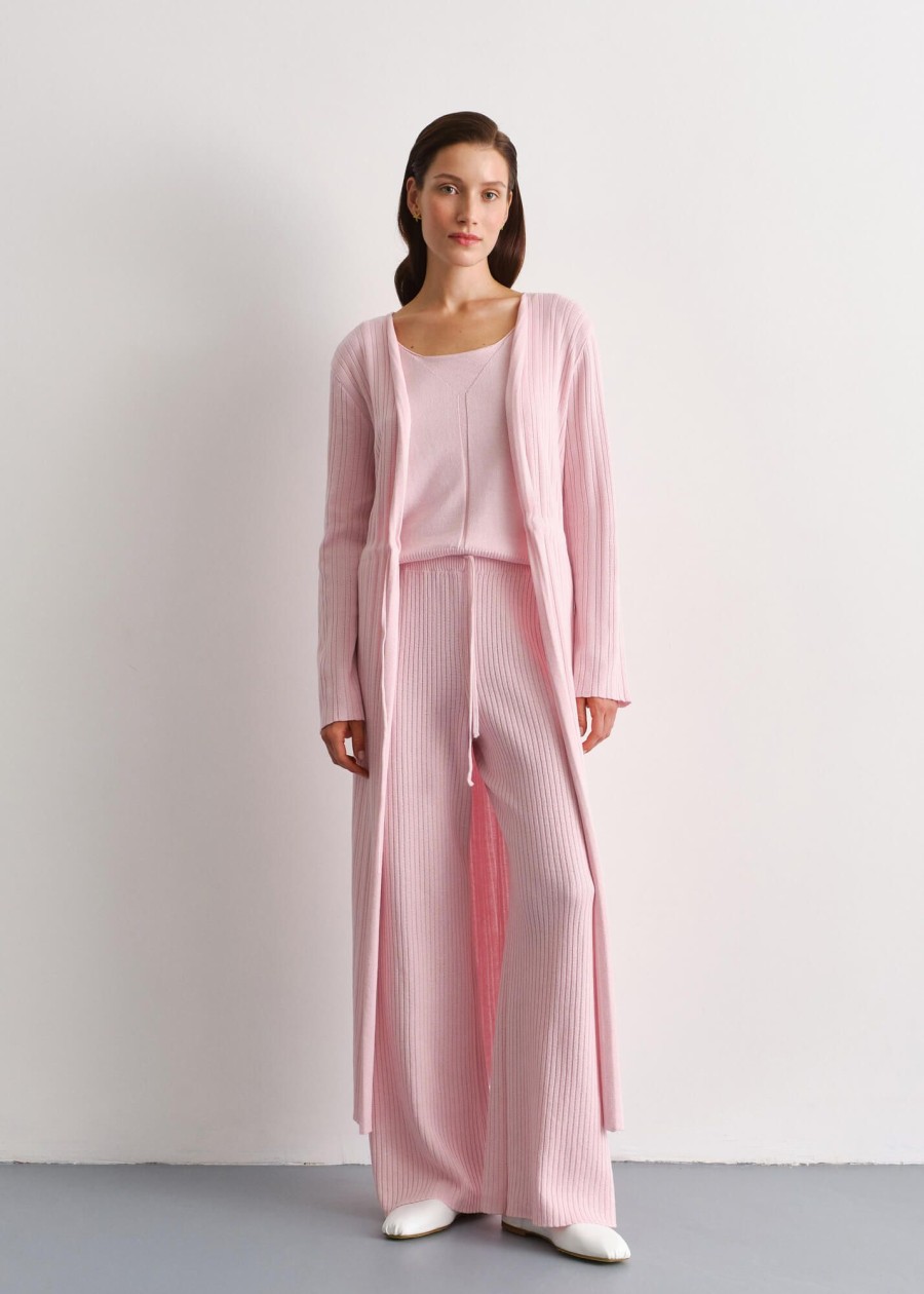 Women 25 UNION | Ribbed Pink Cardigan