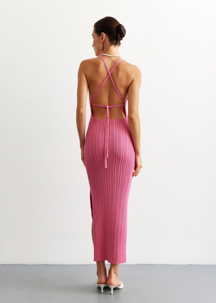 Women 25 UNION | Dress With Open Back Raspberry