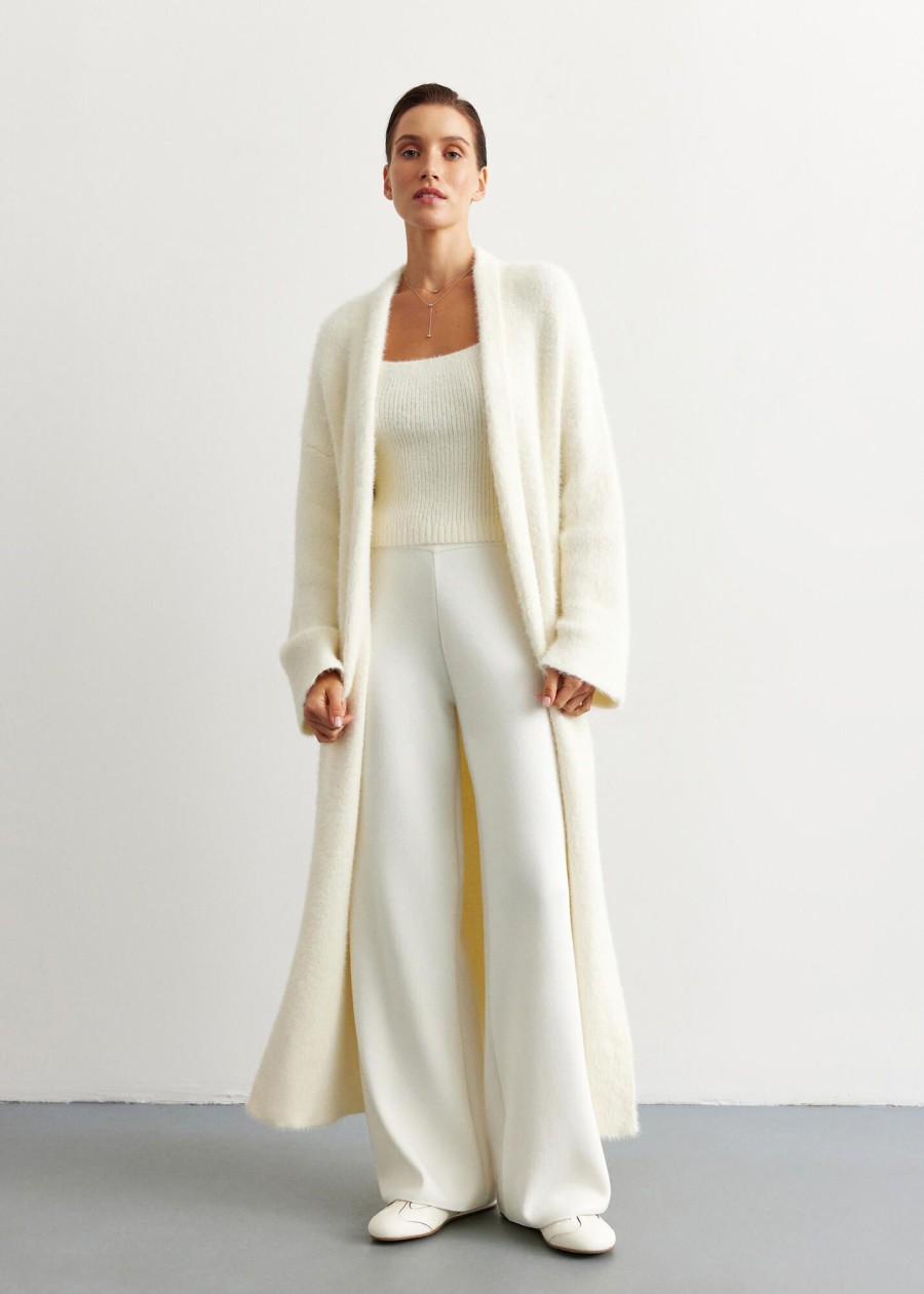 Women 25 UNION | Long Cardigan Coat Milk