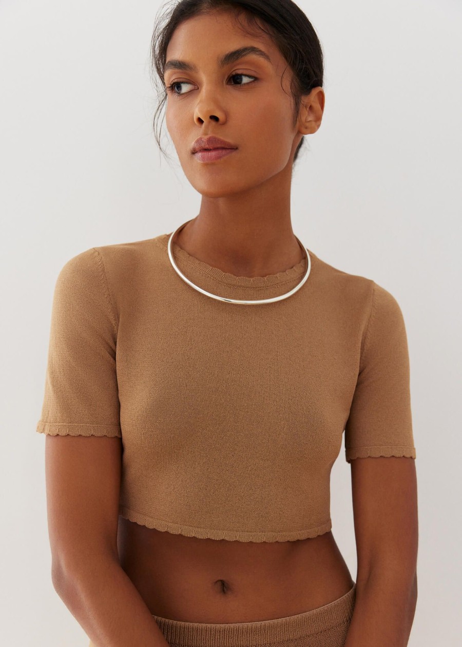 Women 25 UNION | Top Made Of Natural Viscose Aurora Caramel