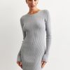 Women 25 UNION | Dress Silhouette Mini Textured Knit Gray