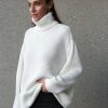 Women 25 UNION | Loose Fit High Neck Sweater Milk