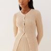 Women 25 UNION | Este Ribbed Button-Down Jumper Cream