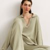 Women 25 UNION | Oversized Polo Jumper Light Olive