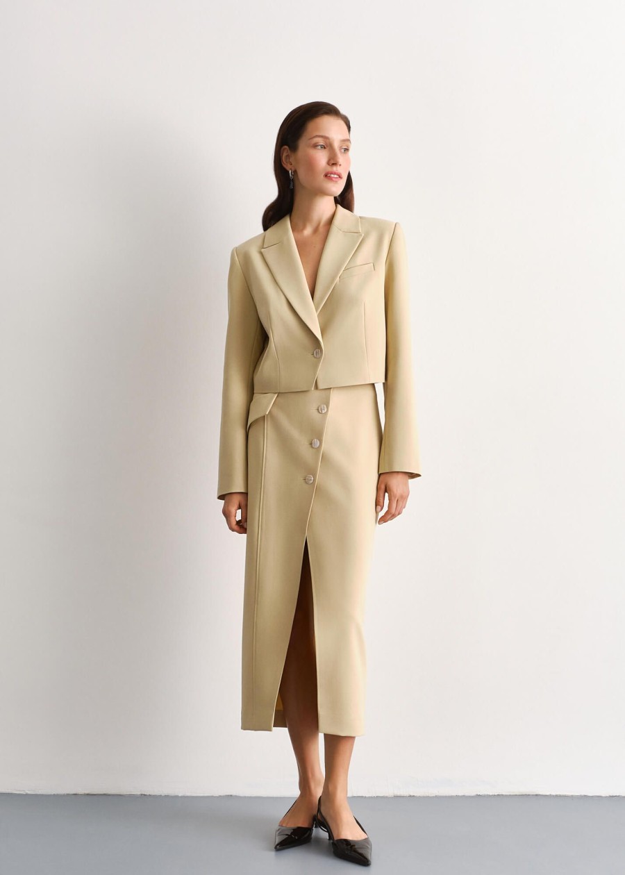 Women 25 UNION | Valerie Suit With Jacket And Skirt Cream