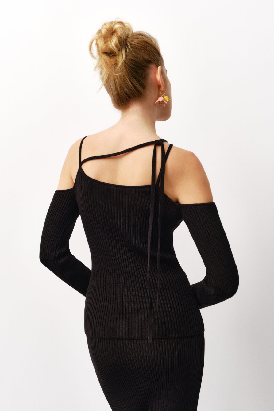 Women 25 UNION | Top With Open Shoulders Open Black