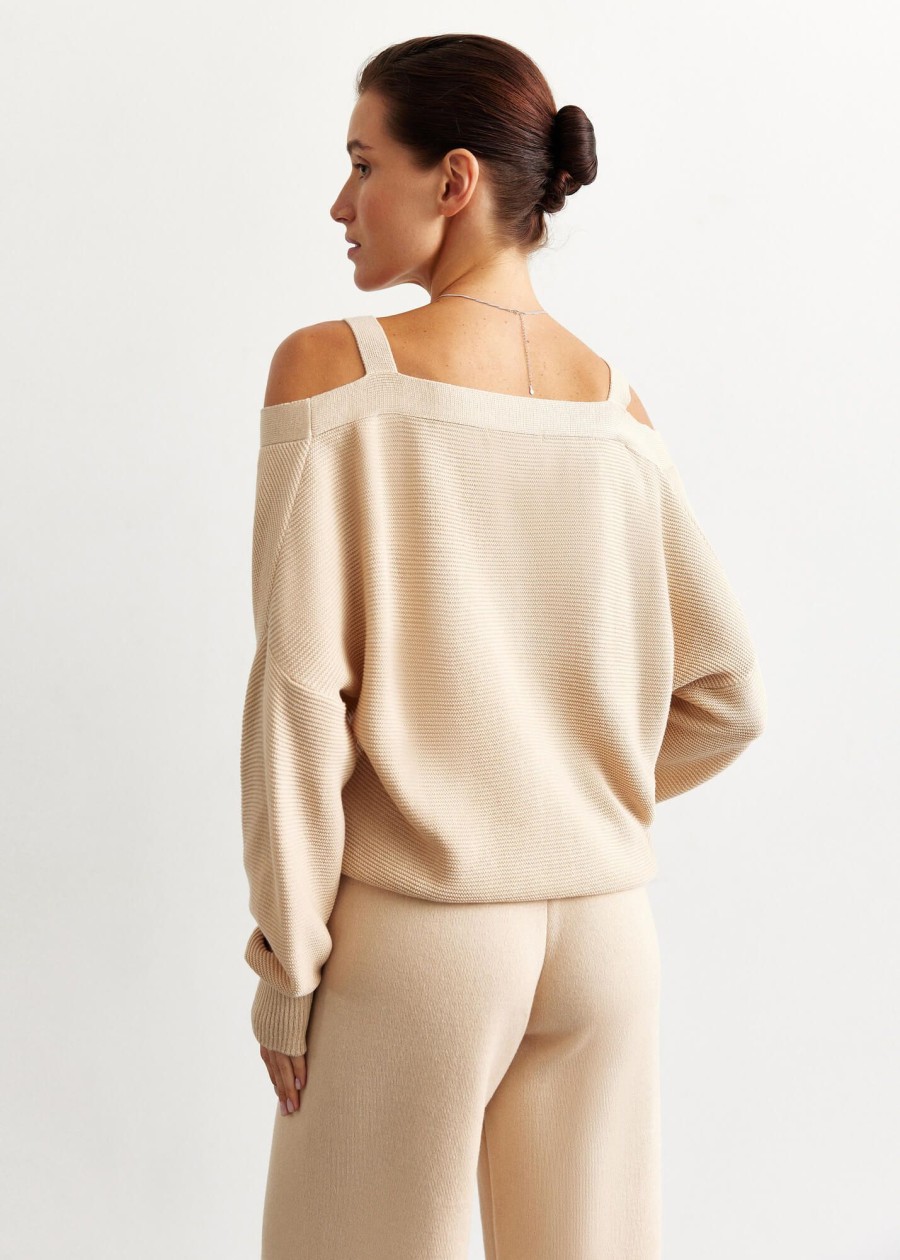 Women 25 UNION | Cardigan With Dropped Shoulders Cream