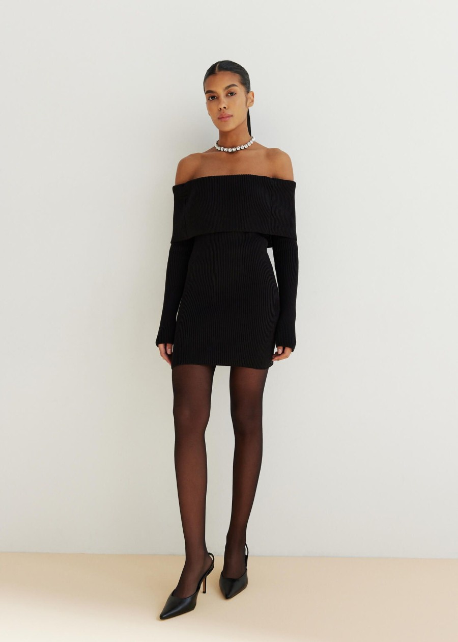 Women 25 UNION | Off-Shoulder Mini Dress Marite Black