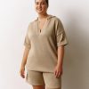 Women 25 UNION | Knitted Shorts With Pockets Beige Size L-Xl