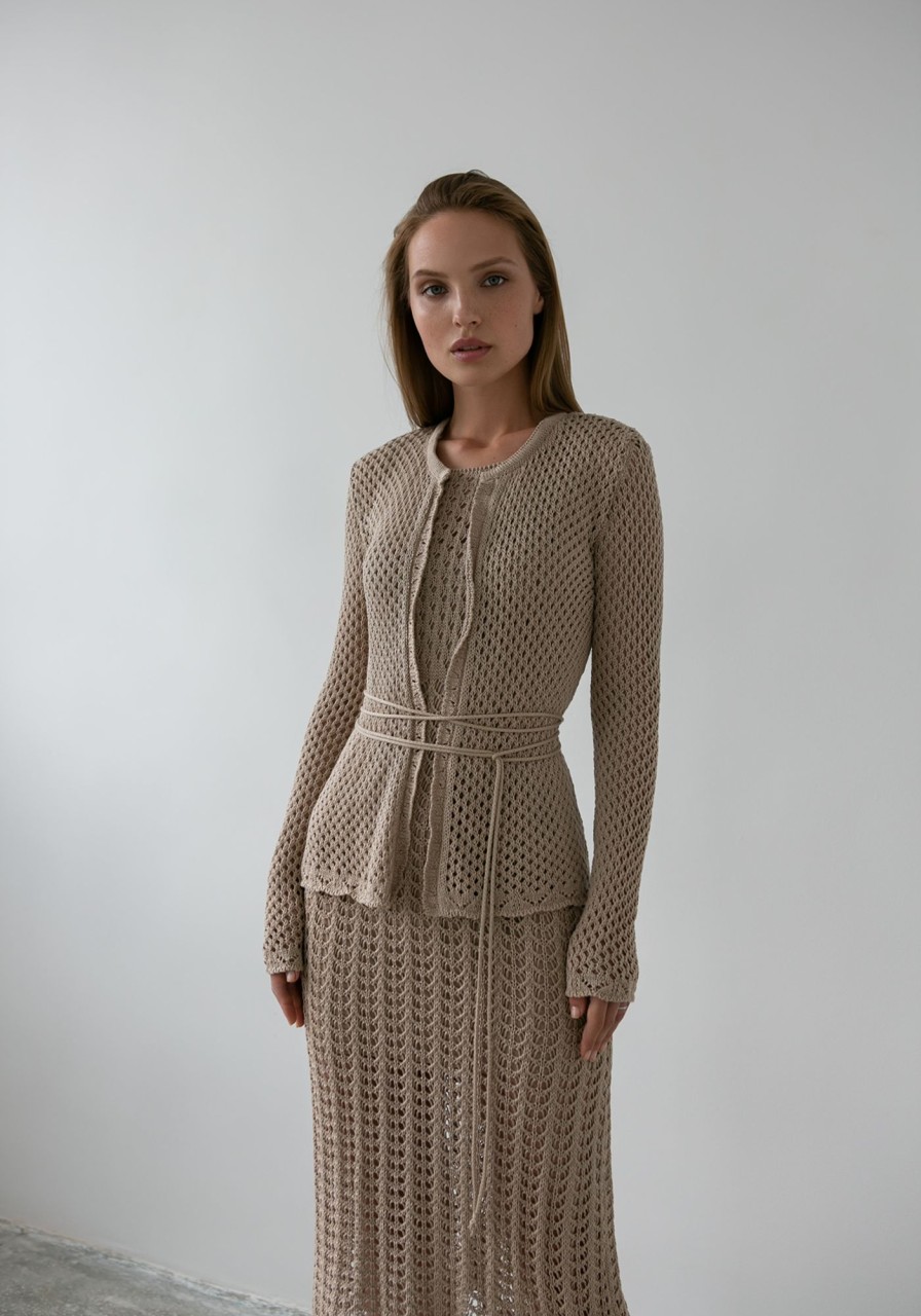 Women 25 UNION | Cardigan Openwork Beige