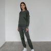 Women 25 UNION | Suit Jumper With Round Neck And Trousers Joggers Anthracite