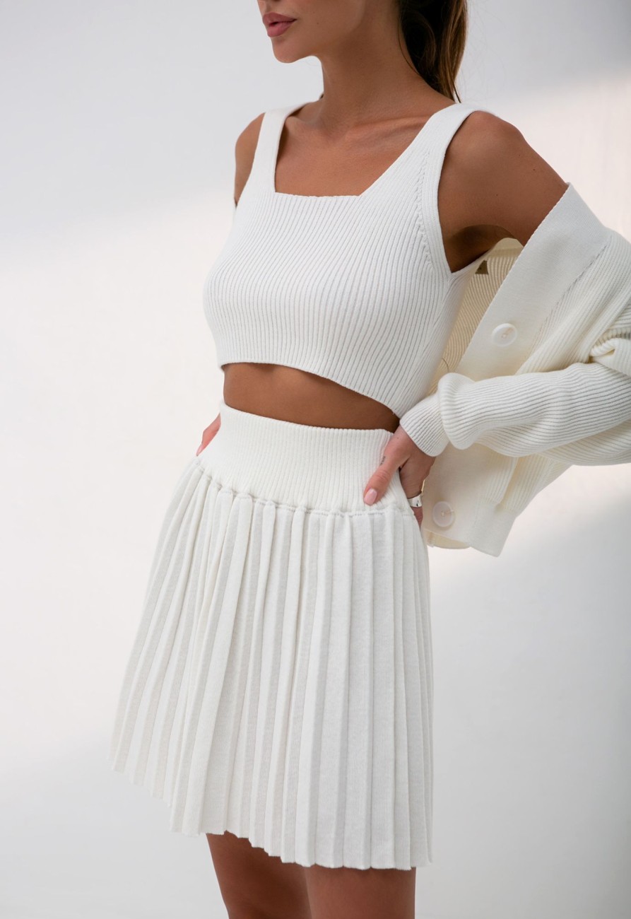 Women 25 UNION | Pleated Skirt Mini Milk