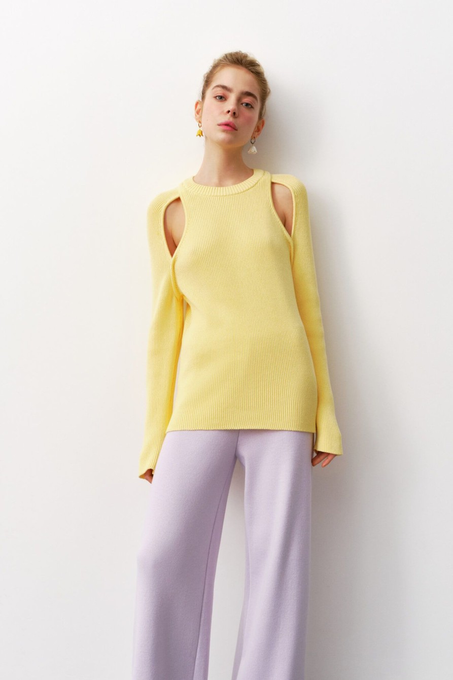 Women 25 UNION | Jumper With Slits On The Shoulders Fantasy Melon